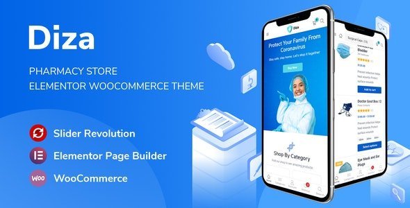 Diza โ Pharmacy Store Elementor WooCommerce Theme