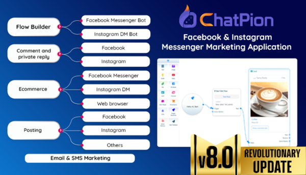 ChatPion โ Facebook Chatbot, eCommerce & Social Media Management Tool (SaaS)
