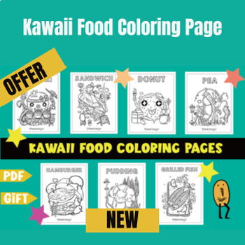 Kawaii Food Coloring Page
