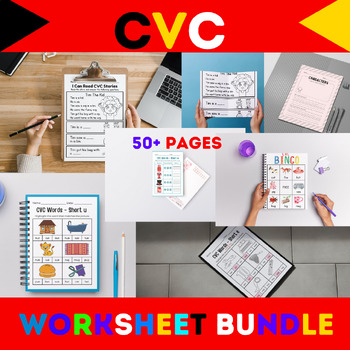Early Literacy Bundle: CVC Words, Reading, Writing & Bingo Activities"